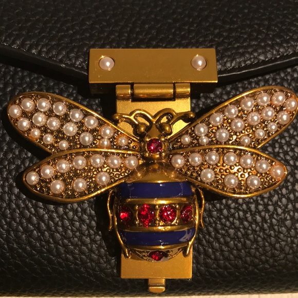 Last one! NWT Black Embellished Cross Body Bag - Picture 3 of 8